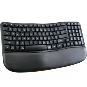 Nulea RT08 Wave Keys Wireless Ergonomic Keyboard with Cushioned Palm Rest NEW